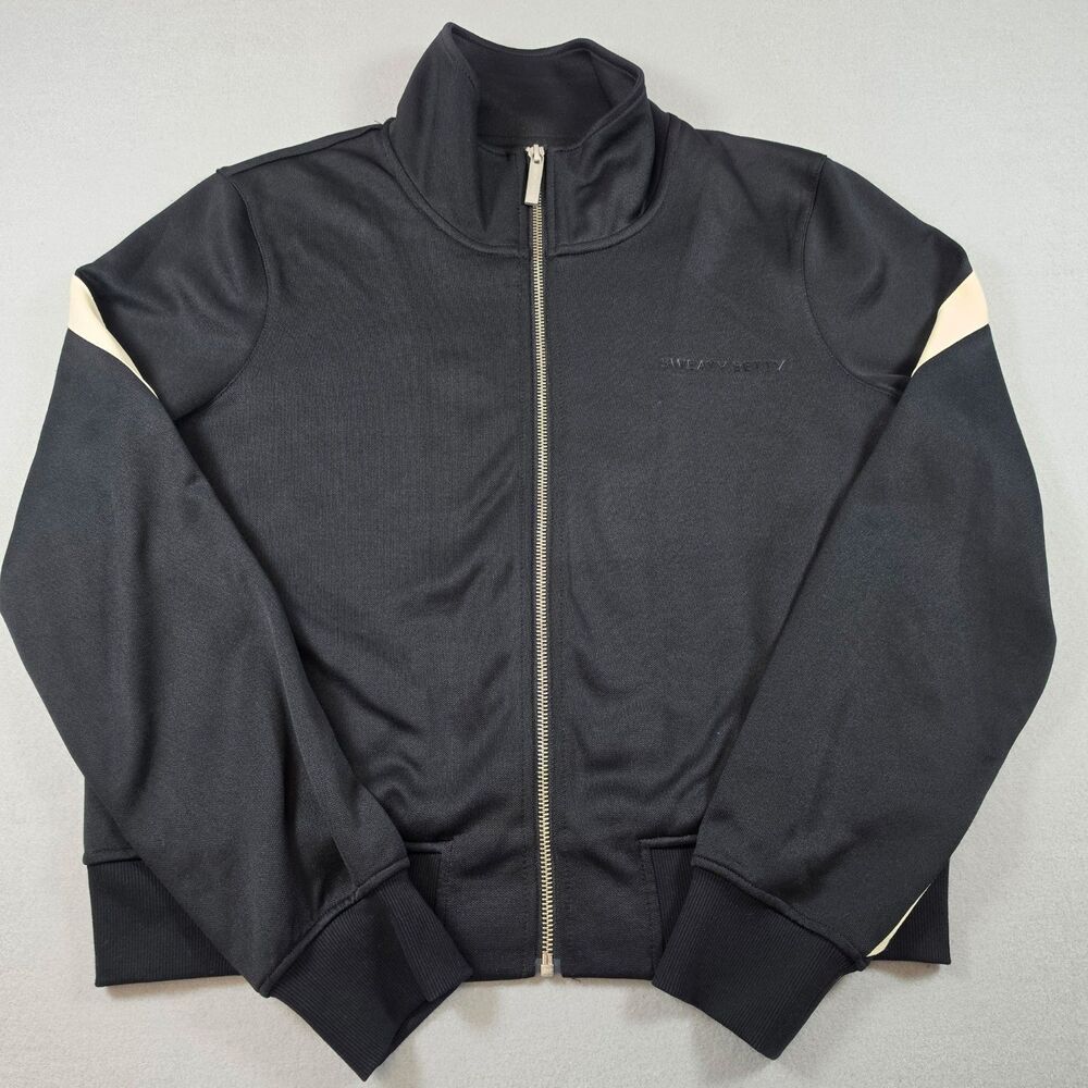 Sweaty Betty Women's Jacket Size M Black Full Zip Athletic Track Jacket